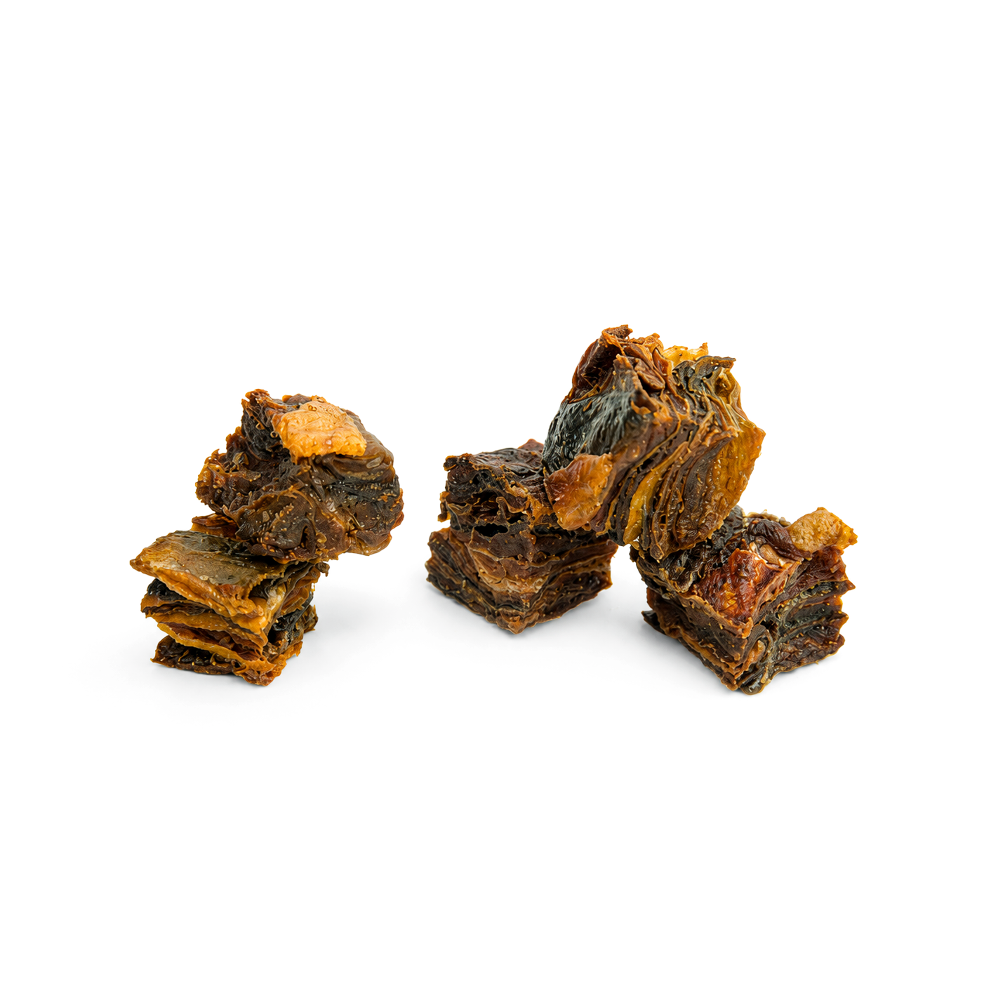 Salmon skin cubes