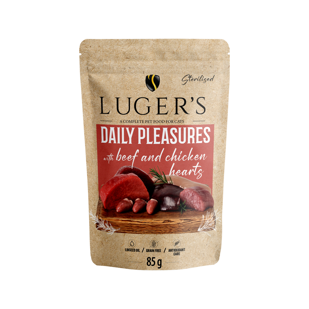 Pâtée Chat Daily Pleasures Bœuf et Cœurs de Poulet - Doypack