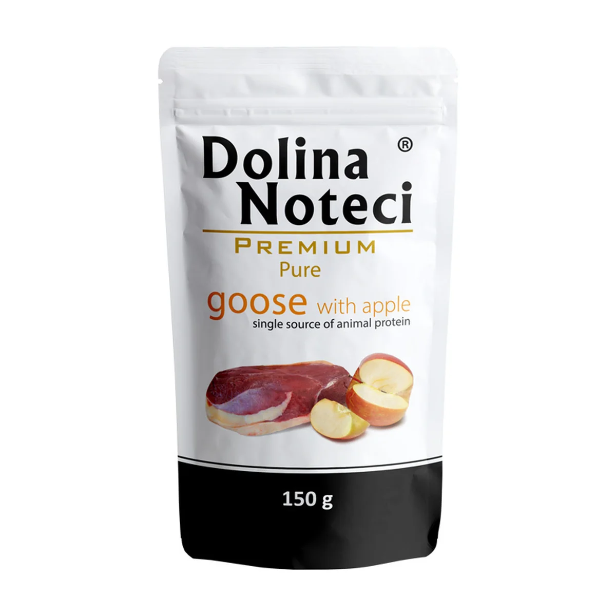 Premium Pure wet dog food goose and apple - Doypack