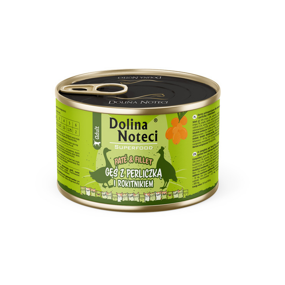 Pâtée Chat Superfood Pâté & Fillet Oie, Pintade et Argousier - Boîte
